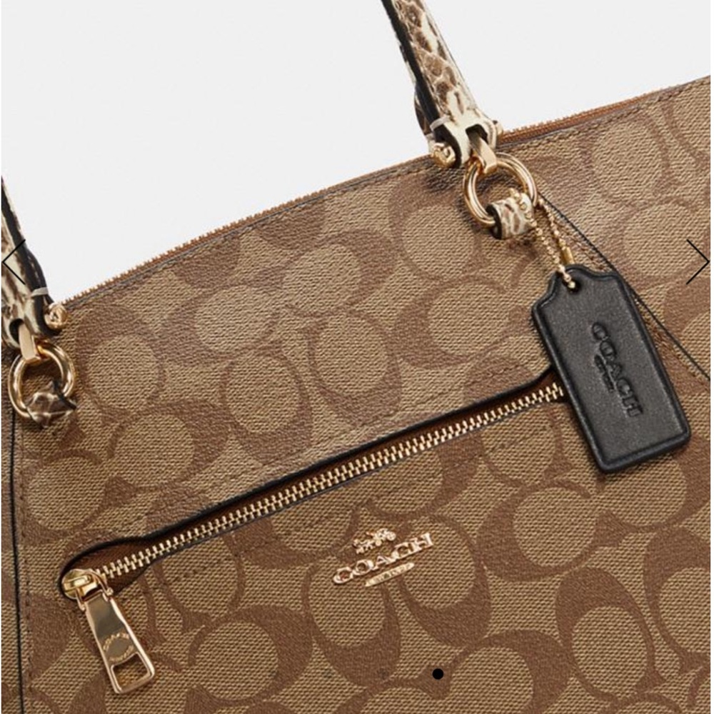 Coach Prairie Satchel In Colorblock Signature Cnvs - Picture 6 of 8